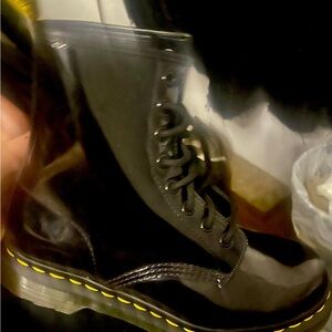 Dr. Martens Black Boots with Yellow Accents